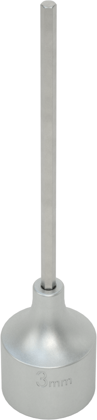 Altıgen Uçlu Soket, 1/2" Kare Tahrik, 3 mm Tahrik Boyutu