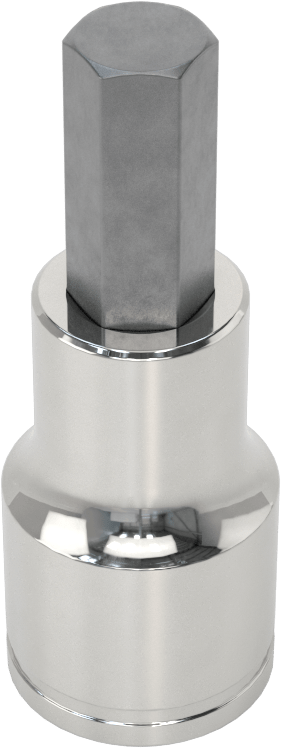 Altıgen Uçlu Soket, Stubby, 1/2" Kare Tahrik, 10 mm Tahrik Boyutu