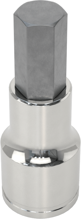 Altıgen Uçlu Soket, Stubby, 1/2" Kare Tahrik, 12 mm Tahrik Boyutu