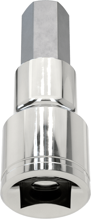 Altıgen Uçlu Soket, Stubby, 1/2" Kare Tahrik, 12 mm Tahrik Boyutu