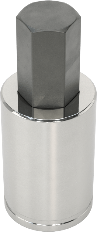 Altıgen Uçlu Soket, Stubby, 1/2" Kare Tahrik, 14 mm tahrik boyutu