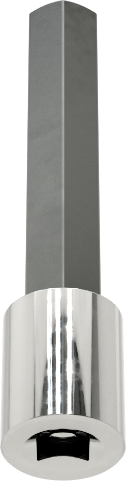 Altıgen Uçlu Soket, Uzatılmış Menzil, 1/2" Kare Tahrik, 19 mm Boyut, 5-1/2" Uzunluk