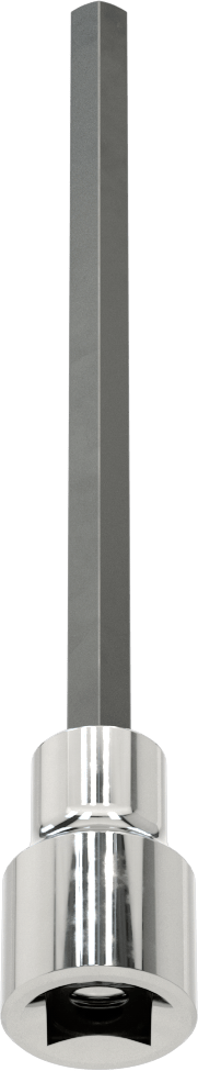 Altıgen Uçlu Soket, Uzatılmış Menzil, 1/2" Kare Tahrik, 8 mm Boyut, 6-1/2" Uzunluk