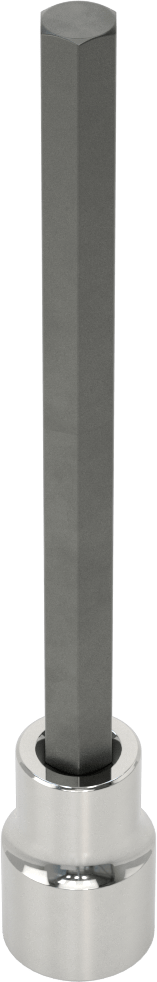Altıgen Uçlu Soket, Uzatılmış Menzil, 1/2" Kare Tahrik, 10 mm Boyut, 6-1/2" Uzunluk