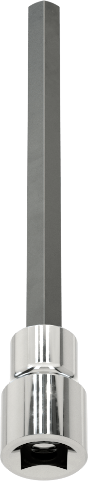 Altıgen Uçlu Soket, Uzatılmış Menzil, 1/2" Kare Tahrik, 10 mm Boyut, 6-1/2" Uzunluk
