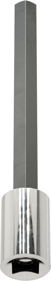 Altıgen Uçlu Soket, Uzatılmış Menzil, 1/2" Kare Tahrik, 12 mm Boyut, 6-1/2" Uzunluk