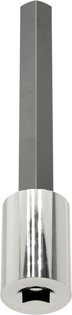 Altıgen Uçlu Soket, Uzatılmış Menzil, 1/2" Kare Tahrik, 17 mm Boyut, 7-1/8" Uzunluk