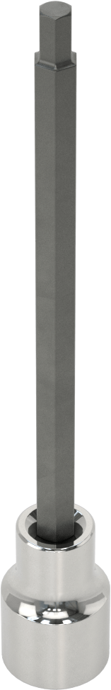 Altıgen Uçlu Soket, Uzatılmış Menzil, 1/2" Kare Tahrik, 6 mm Boyut, 6-1/2" Uzunluk