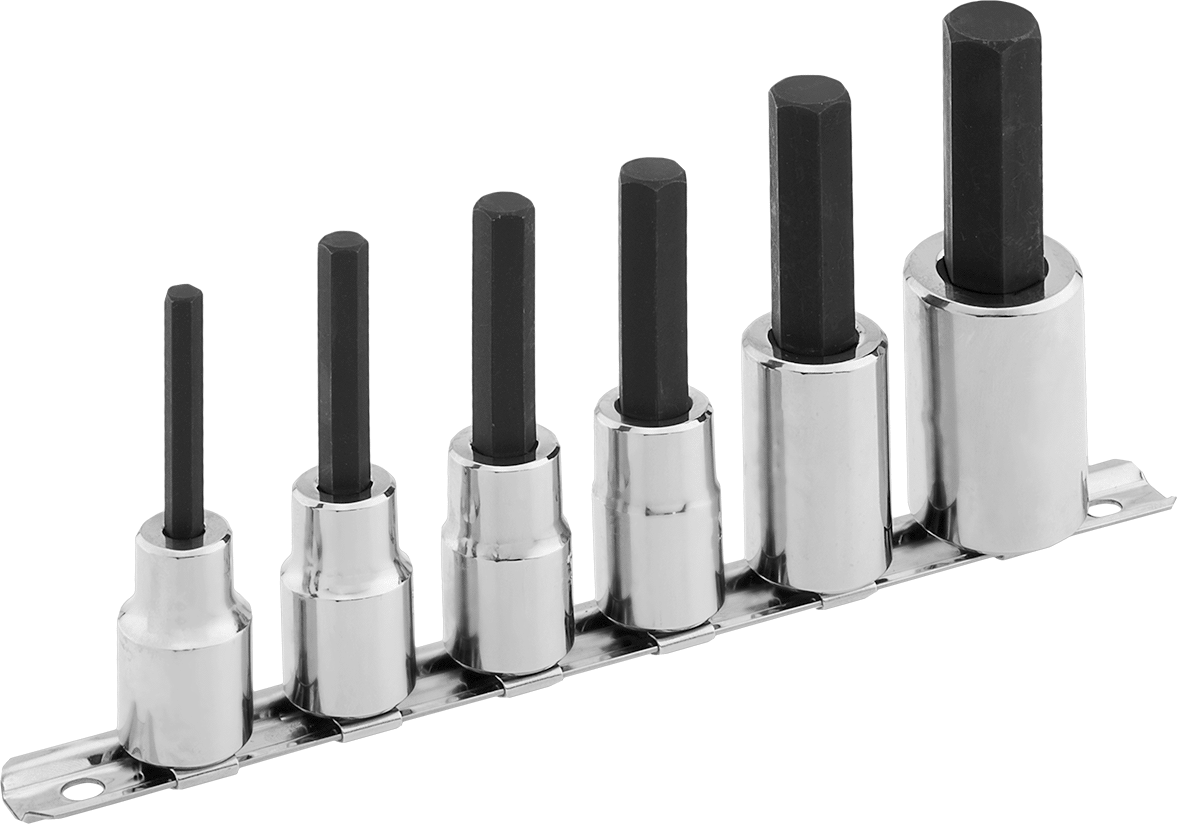 Altıgen Uçlu Soket, 6 Parça Metrik Set, 1/2" Kare Tahrik