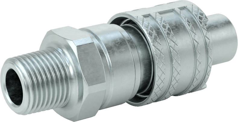Hava için Çinko Kaplı Çelik Grip-Lock Hortum Bağlantıları, Plug, 1/2 NPTF Erkek