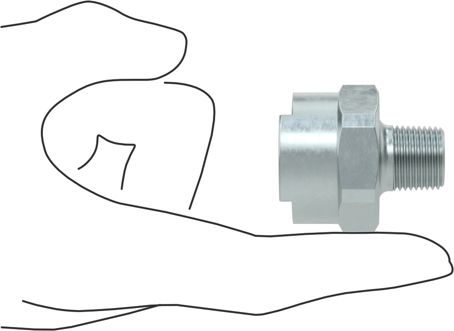 Hava için Çinko Kaplı Çelik Grip-Lock Hortum Bağlantıları, Soket, 3/8 NPTF Erkek