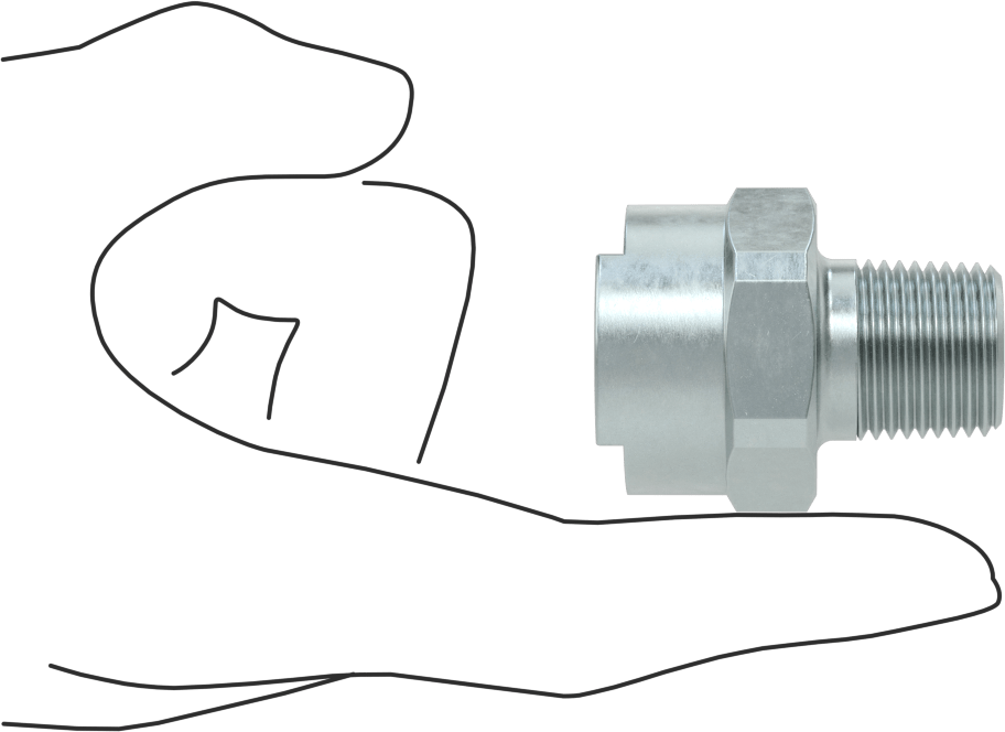 Hava için Çinko Kaplı Çelik Grip-Lock Hortum Bağlantıları, Soket, 1/2 NPTF Erkek