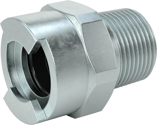 Hava için Çinko Kaplı Çelik Grip-Lock Hortum Bağlantıları, Soket, 3/4 NPTF Erkek
