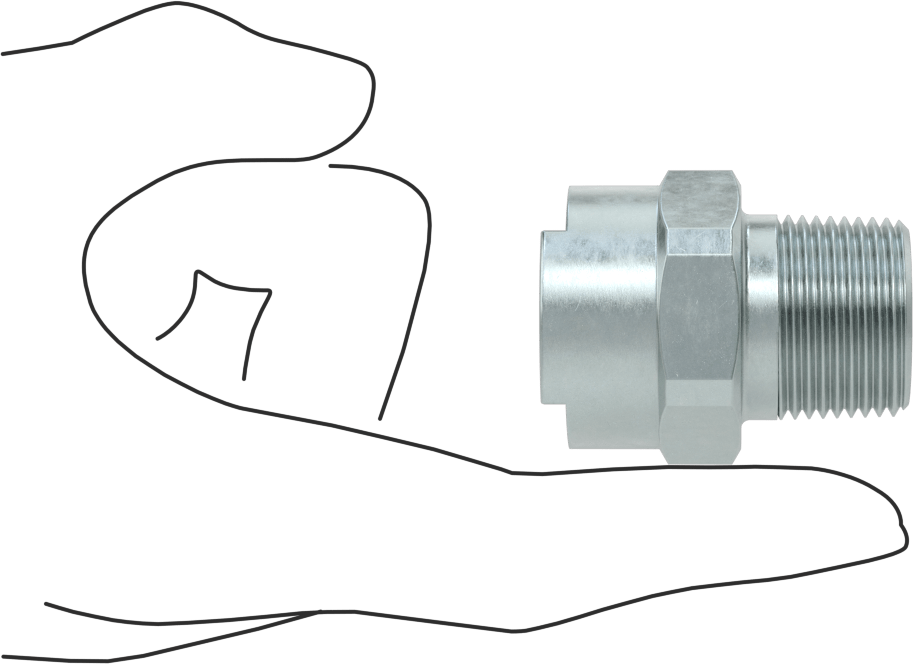 Hava için Çinko Kaplı Çelik Grip-Lock Hortum Bağlantıları, Soket, 3/4 NPTF Erkek