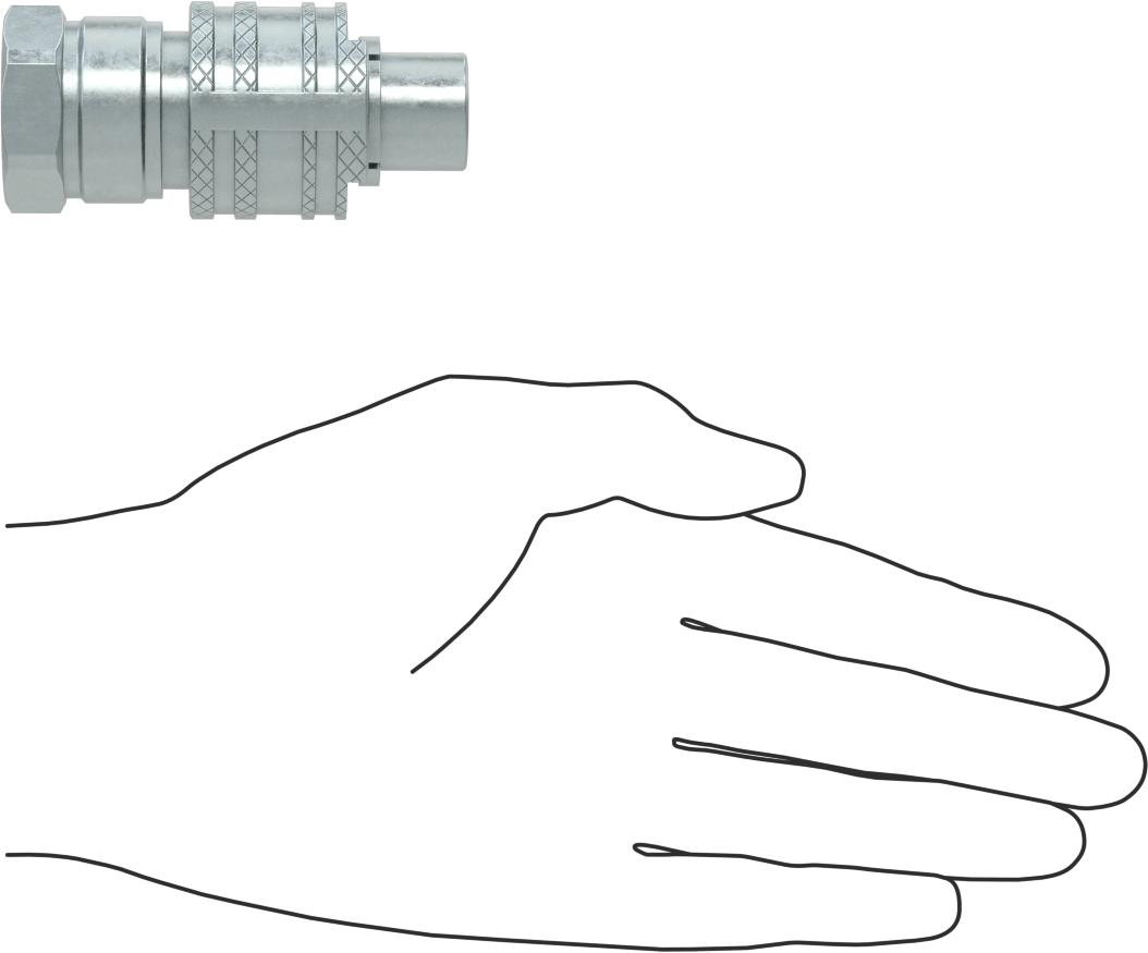 Hava için Çinko Kaplı Çelik Grip-Lock Hortum Bağlantıları, Plug, 3/8 NPTF Dişi