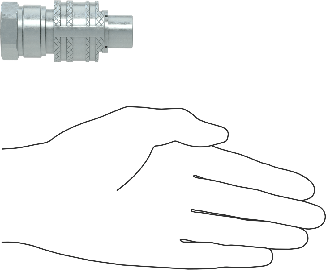 Hava için Çinko Kaplı Çelik Grip-Lock Hortum Bağlantıları, Plug, 1/2 NPTF Dişi