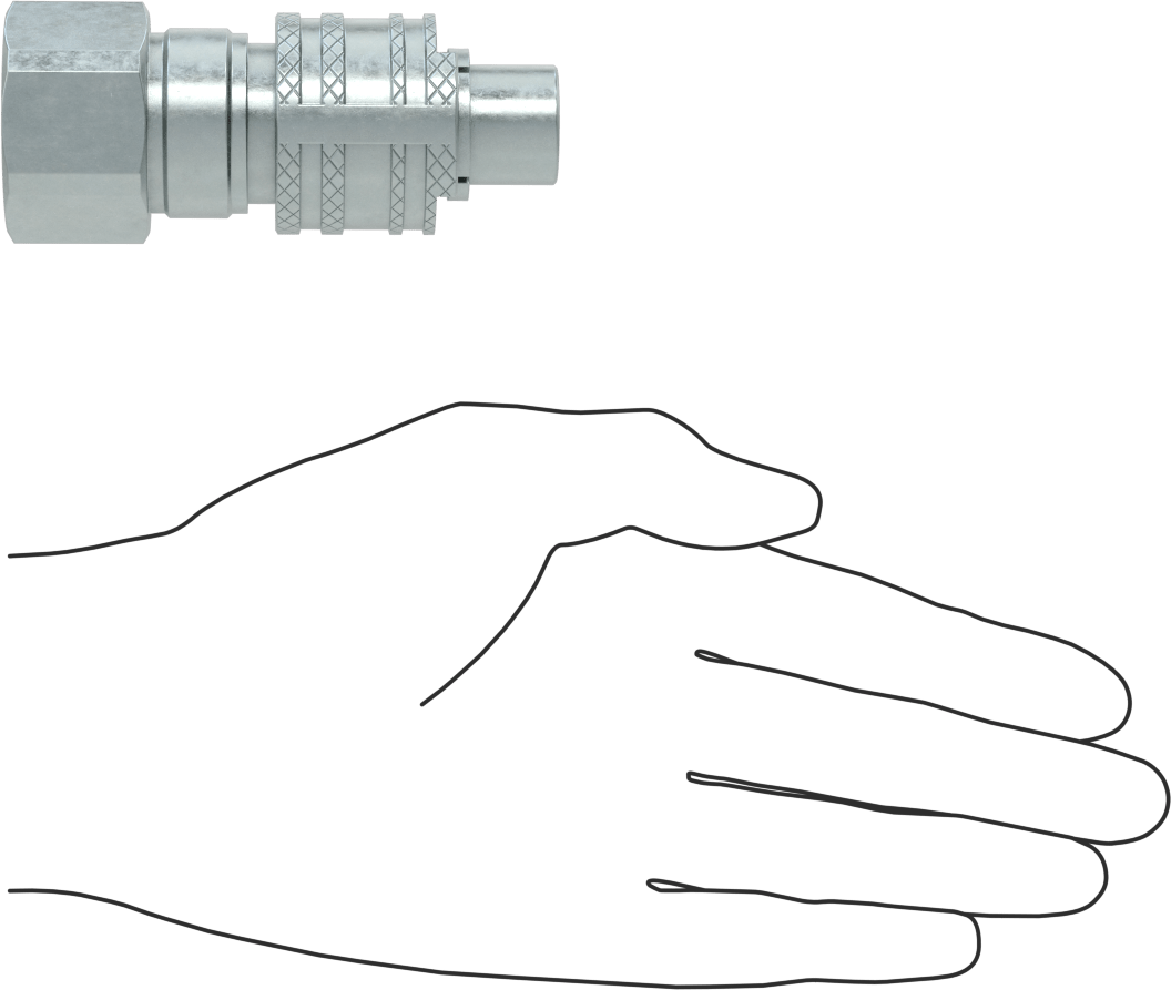 Hava için Çinko Kaplı Çelik Grip-Lock Hortum Bağlantıları, Plug, 3/4 NPTF Dişi