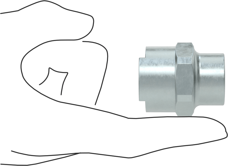 Hava için Çinko Kaplı Çelik Grip-Lock Hortum Bağlantıları, Soket, 3/8 NPTF Dişi