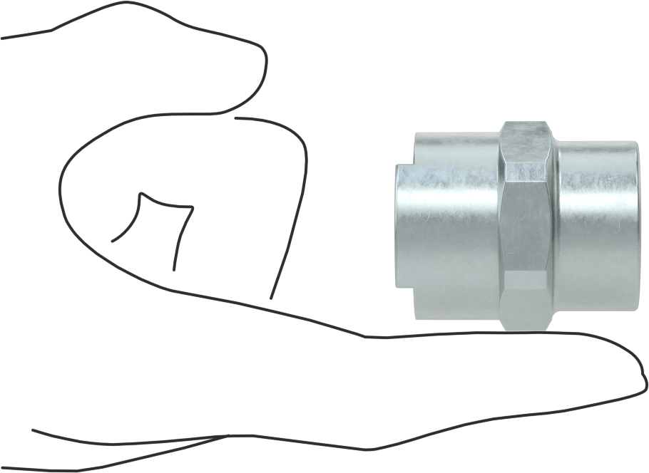 Hava için Çinko Kaplı Çelik Grip-Lock Hortum Bağlantıları, Soket, 3/4 NPTF Dişi