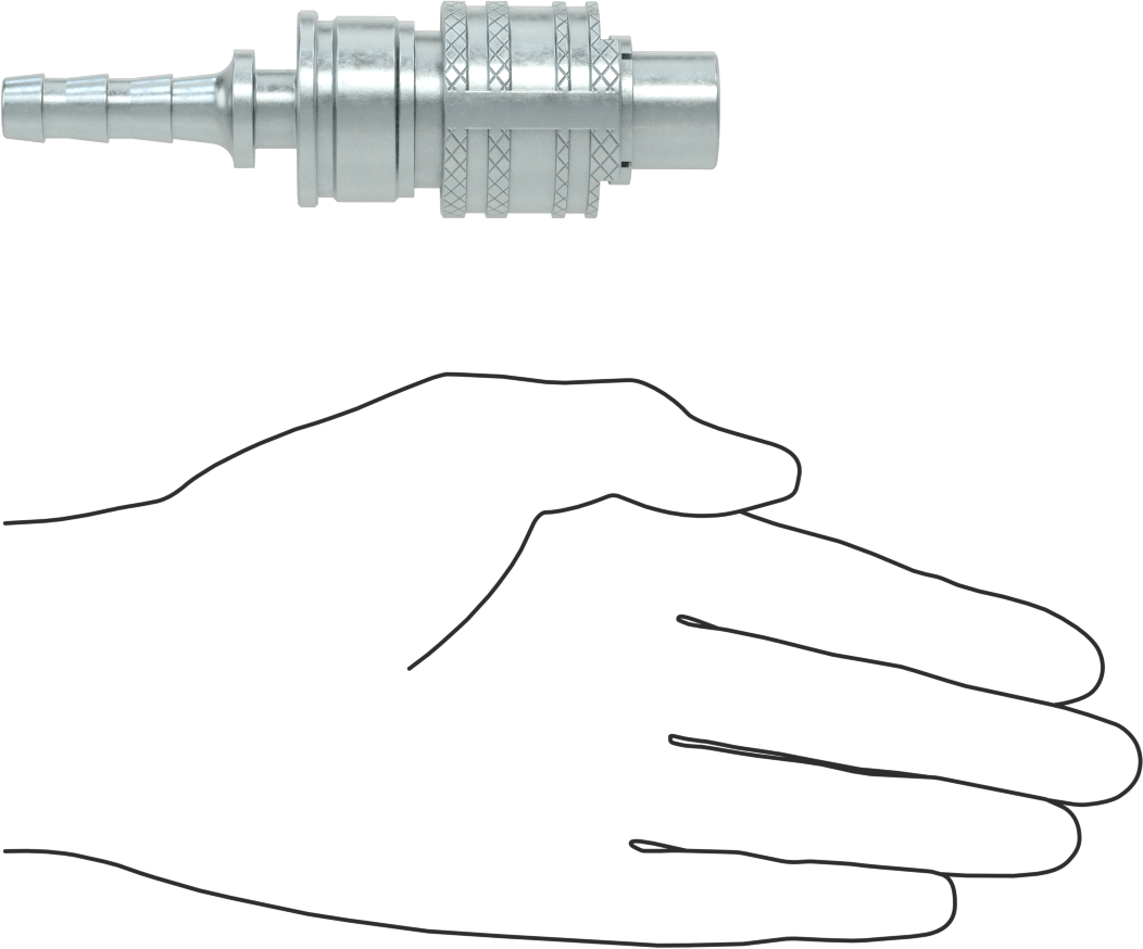 Hava için Çinko Kaplı Çelik Grip-Lock Hortum Bağlantıları, Plug, 3/8" Hortum İç Çapı için