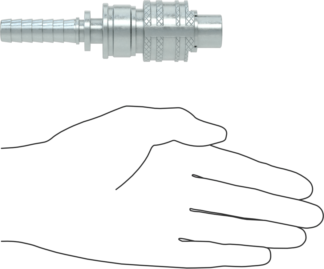 Hava için Çinko Kaplı Çelik Grip-Lock Hortum Bağlantıları, Plug, 1/2" Hortum İç Çapı için