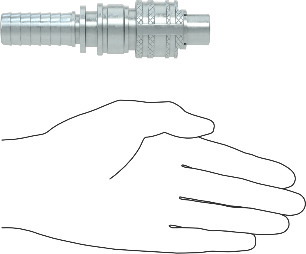 Hava için Çinko Kaplı Çelik Grip-Lock Hortum Bağlantıları, Plug, 3/4" Hortum İç Çapı için