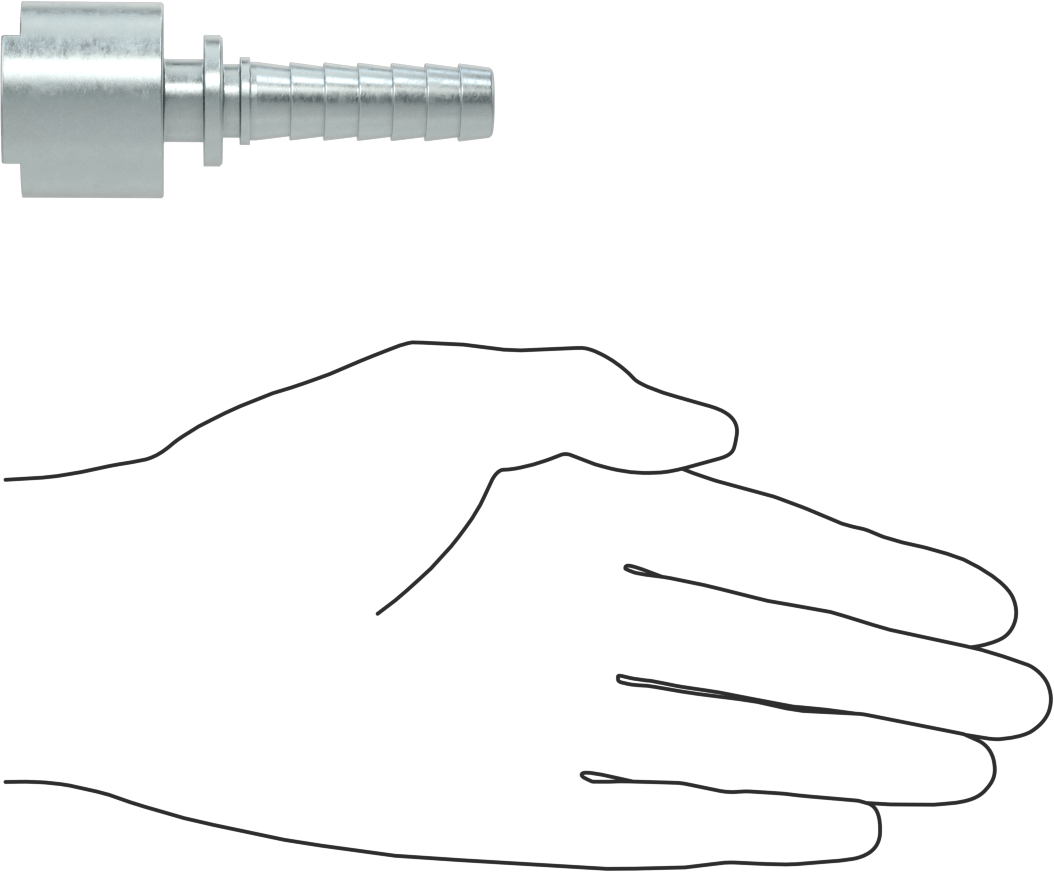 Hava için Çinko Kaplı Çelik Grip-Lock Hortum Bağlantıları, Soket, 1/2" Hortum İç Çapı için