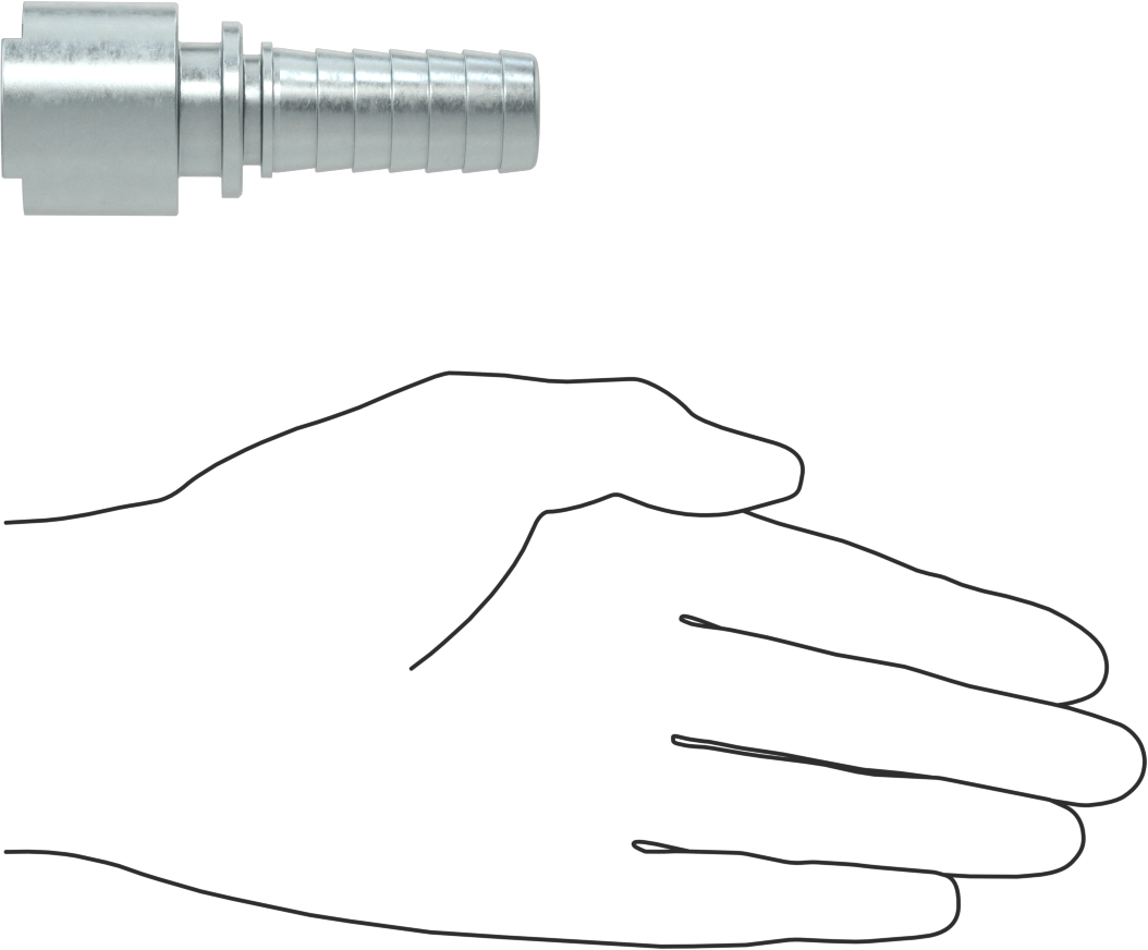 Hava için Çinko Kaplı Çelik Grip-Lock Hortum Bağlantıları, Soket, 3/4" Hortum İç Çapı için