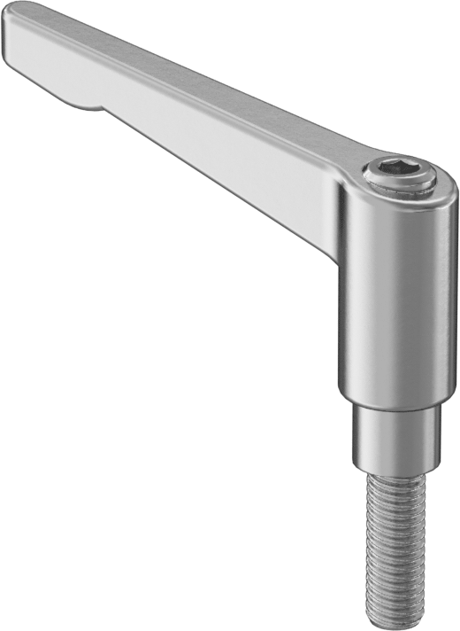 303 Paslanmaz Çelik Ayarlanabilir Tutamak, 10-32 dişli x 9/16" uzun saplamayla