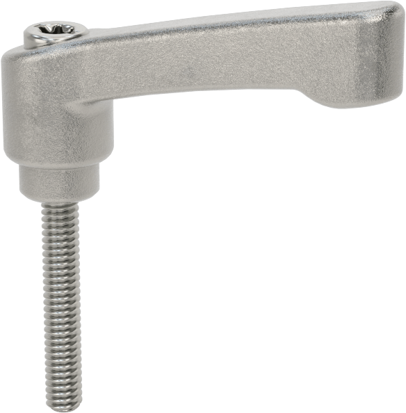 303 Paslanmaz Çelik Ayarlanabilir Tutamak, 1/4“-20 Diş Boyutu x 1-9/16” Uzunlukta Saplama ile