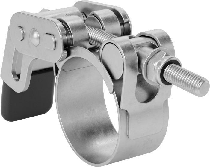 Sert Hortum ve Tüp için Hızlı Açma Cıvata Kelepçesi, 1-7/16“ ila 1-9/16” ve 36 mm ila 39 mm Kelepçe İç Çap Aralığı