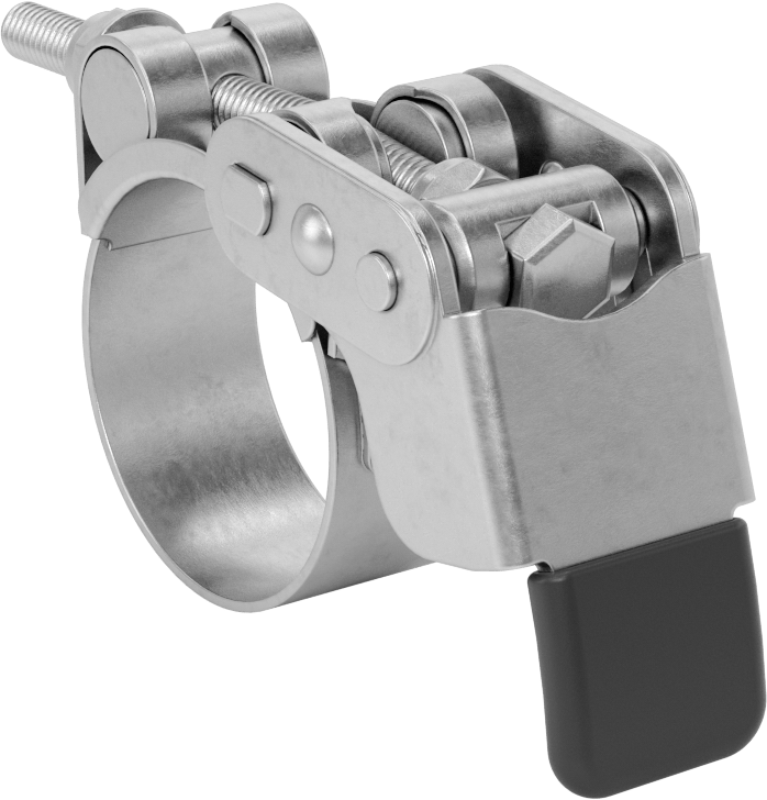 Sert Hortum ve Tüp için Hızlı Açma Cıvata Kelepçesi, 1-9/16“ ila 1-11/16” ve 40 mm ila 43 mm Kelepçe İç Çap Aralığı