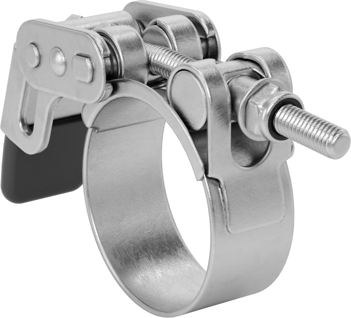 Sert Hortum ve Tüp için Hızlı Açma Cıvata Kelepçesi, 1-3/4“ ila 1-7/8” ve 44 mm ila 47 mm Kelepçe İç Çap Aralığı