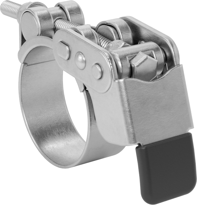 Sert Hortum ve Tüp için Hızlı Açma Cıvata Kelepçesi, 1-3/4“ ila 1-7/8” ve 44 mm ila 47 mm Kelepçe İç Çap Aralığı