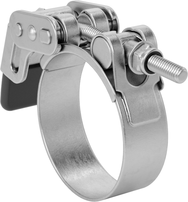 Sert Hortum ve Tüp için Hızlı Açma Cıvata Kelepçesi, 2-1/4“ ila 2-5/16” ve 56 mm ila 59 mm Kelepçe İç Çap Aralığı