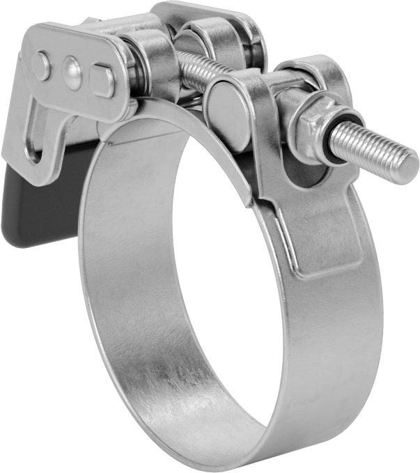 Sert Hortum ve Tüp için Hızlı Açma Cıvata Kelepçesi, 2-3/8“ ila 2-1/2” ve 60 mm ila 63 mm Kelepçe İç Çap Aralığı