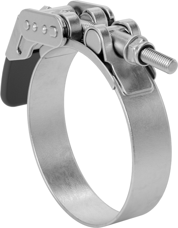 Sert Hortum ve Tüp için Hızlı Açma Cıvata Kelepçesi, 3-7/8“ ila 4-1/16” ve 98 mm ila 103 mm Kelepçe İç Çap Aralığı