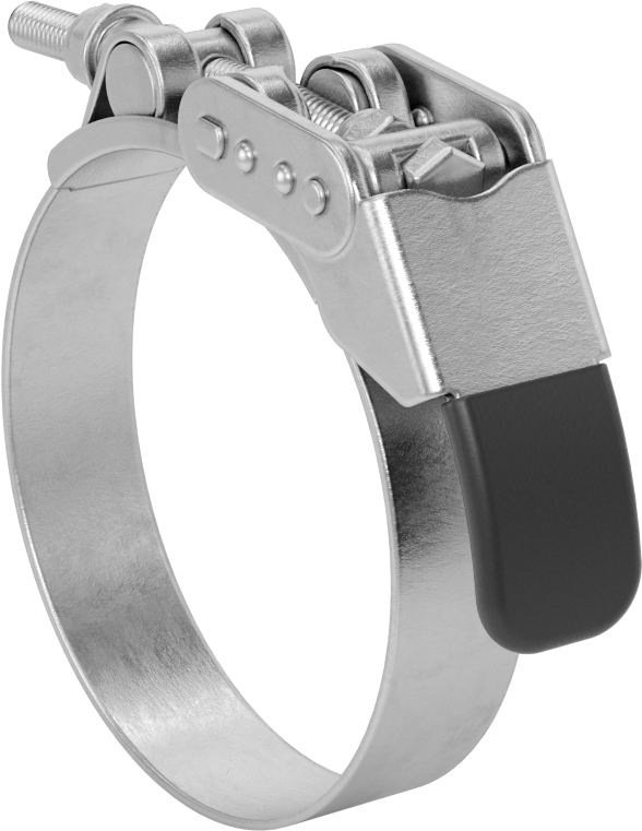 Sert Hortum ve Tüp için Hızlı Açma Cıvata Kelepçesi, 4-1/8“ ila 4-3/8” ve 104 mm ila 112 mm Kelepçe İç Çap Aralığı