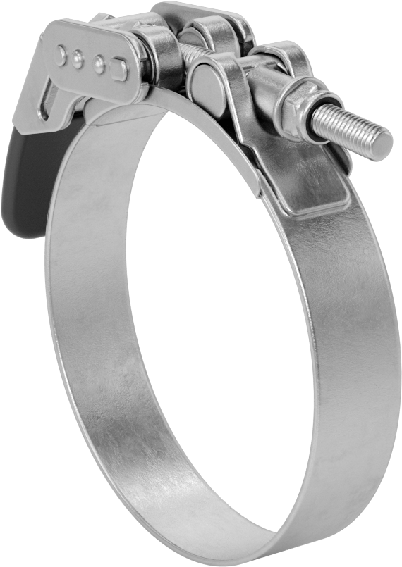 Sert Hortum ve Tüp için Hızlı Açma Cıvata Kelepçesi, 4-7/16“ ila 4-3/4” ve 113 mm ila 121 mm Kelepçe İç Çap Aralığı
