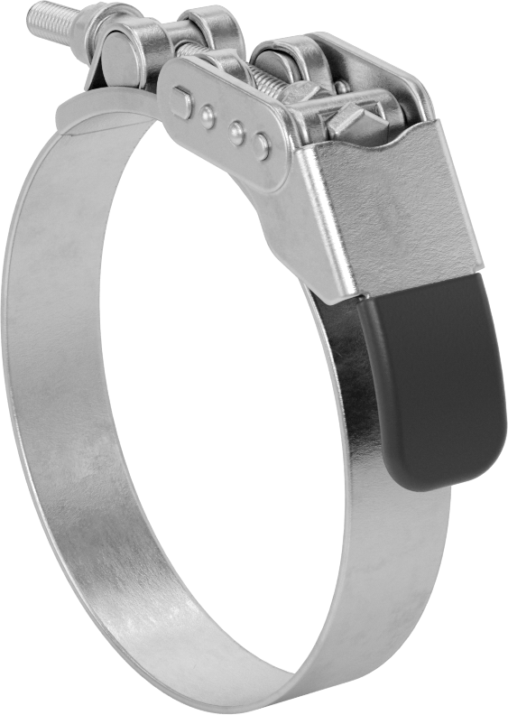 Sert Hortum ve Tüp için Hızlı Açma Cıvata Kelepçesi, 4-13/16“ ila 5-1/8” ve 122 mm ila 130 mm Kelepçe İç Çap Aralığı