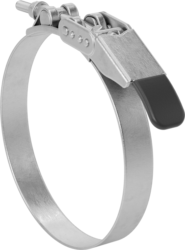 Sert Hortum ve Tüp için Hızlı Açma Cıvata Kelepçesi, 6-3/8“ ila 6-13/16” ve 162 mm ila 174 mm Kelepçe İç Çap Aralığı