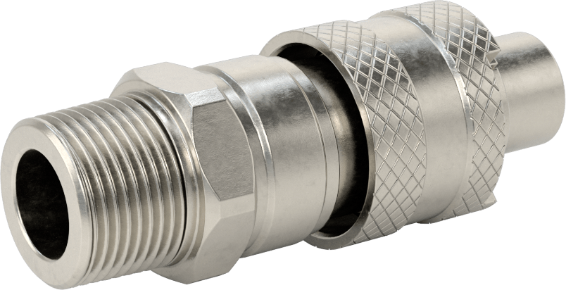 Hava için 303 Paslanmaz Çelik Grip-Lock Hortum Bağlantısı, Plug, 3/4 NPTF Erkek