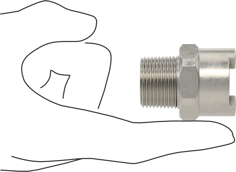 Hava için 303 Paslanmaz Çelik Grip-Lock Hortum Bağlantısı, Soket, 3/4 NPTF Erkek