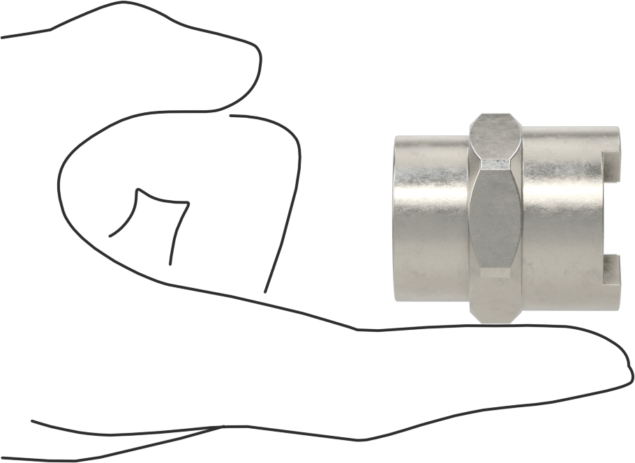 Hava için 303 Paslanmaz Çelik Grip-Lock Hortum Bağlantısı, Soket, 3/4 NPTF Dişi