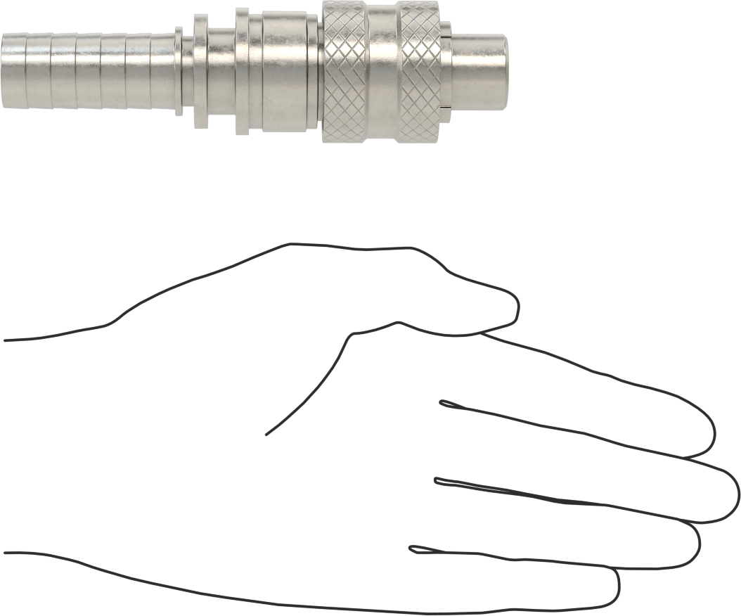 Hava için 303 Paslanmaz Çelik Grip-Lock Hortum Bağlantısı, 3/4" İç Çaplı Hortum için Plug