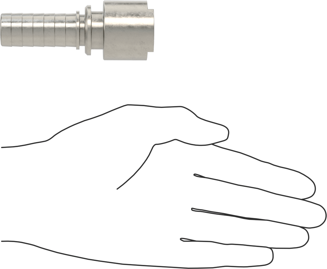 Hava için 303 Paslanmaz Çelik Grip-Lock Hortum Bağlantısı, 3/4" Hortum İç Çapı için Soket