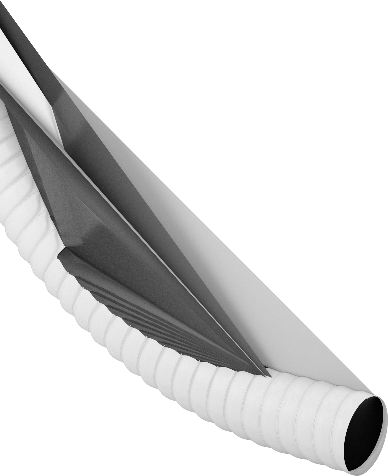 Temiz Ortamlar için Esnek Kanal Hortumu, 16" ID, 16-1/2" OD