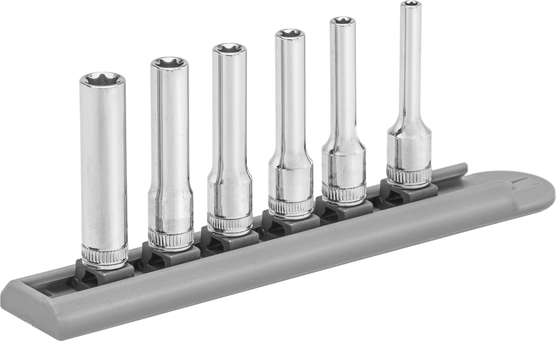 Dış Torx Soket, 6 Parça Set, 1/4" Kare Tahrik