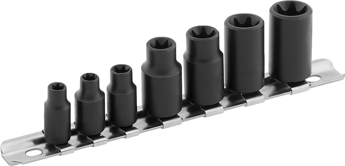 Dış Torx Darbeli 7 Parça Set, 1/4“ ve 3/8” Tahrik