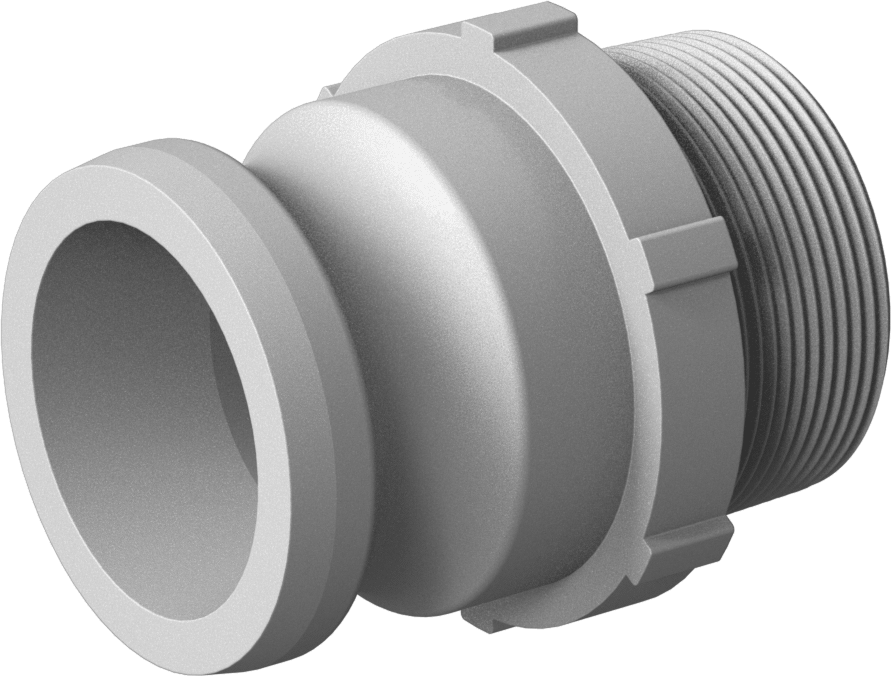 Naylon Kam ve Yivli Hortum Bağlantısı, 2 Numaralı, Plug, 2 NPT Erkek Uç